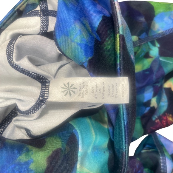 Athleta Medium Leggings Colorful Sheer Ankle Blue Pink Green‎ - Picture 4 of 8